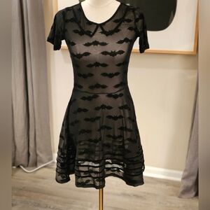 Iron Fist Black Sheer Bat Mini Dress S